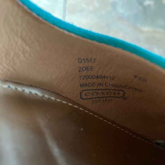 Coach ZOEE Q1577 emerald Green Suede Heels - Picture 5 of 12